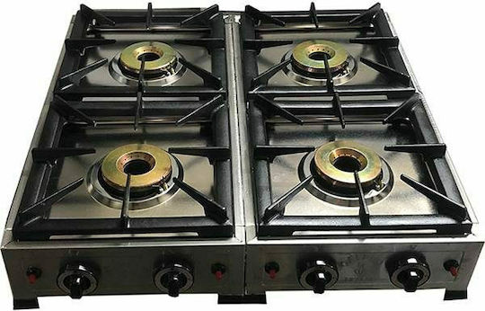 Calfer Gas Natural Gas Cooktop Quadruple 12kW 80x80x20cm