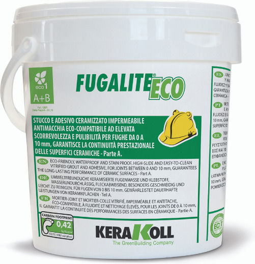 Kerakoll Fugalite Eco 0-10mm Tile Joint Filler Epoxy / Water / 2 Components / Flexible 05 Anthracite 3kg