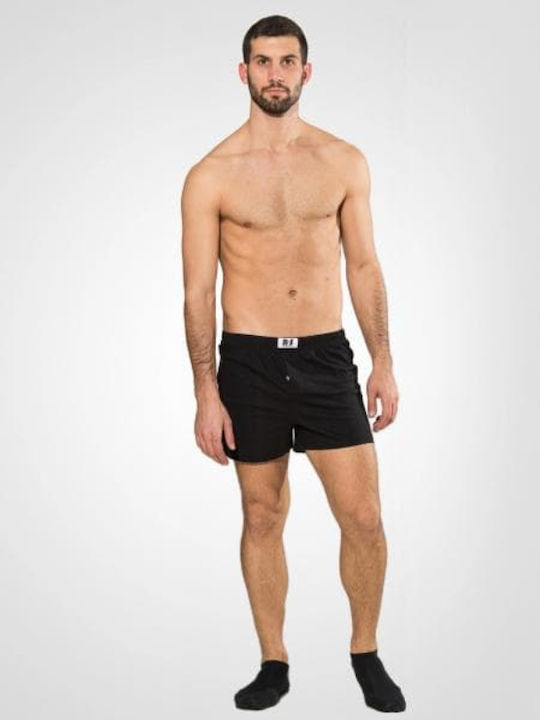 bs Boxeri Negru 100% Bumbac