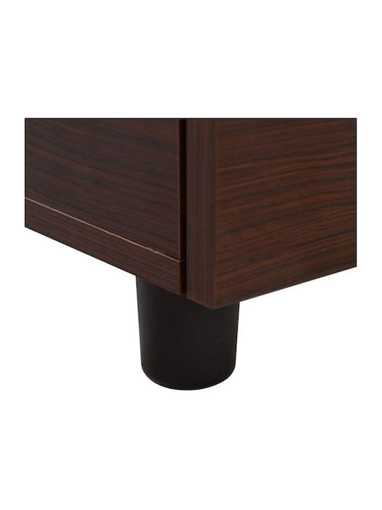 Vance Office Storage Chipboard Drawer with Wheels, Lock & 3 Drawers Wenge L40xW40xH55cm