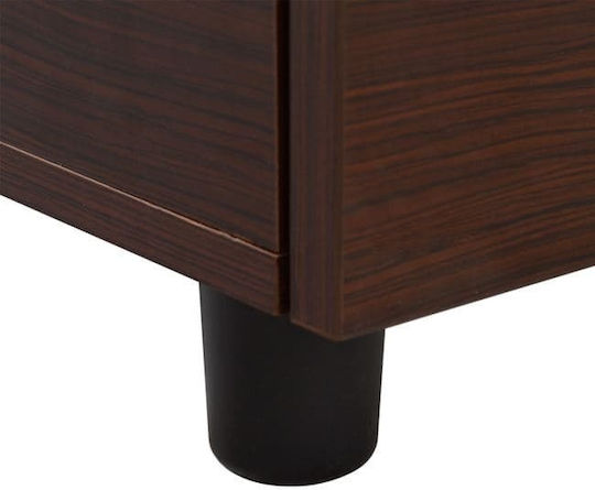 Office Drawer Vance Wooden with Wheels and Lock Wenge 40x40x55cm