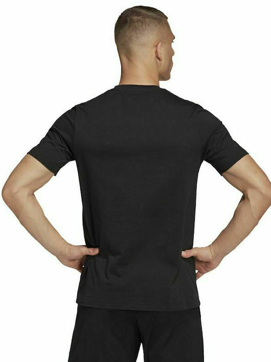 Adidas Entrada 22 Herren Sport T-Shirt Kurzarm mit V-Ausschnitt Schwarz