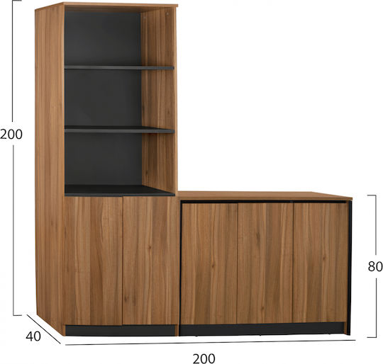 Büroaufbewahrungsschrank Supreme 200x40x200cm