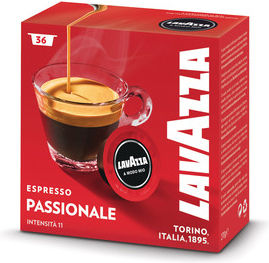 Lavazza Κάψουλες Espresso Passionale Dark Roast Συμβατές με Μηχανή LavAzza A Modo Mio 36caps