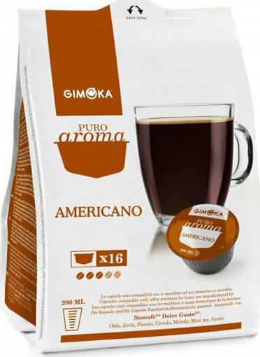 Gimoka Капсули Еспресо Americano Съвместими с машина Dolce Gusto 16капси