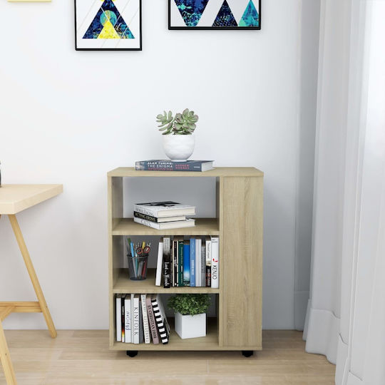 Office Cabinet Wooden with Wheels Sonoma 60x35x75cm