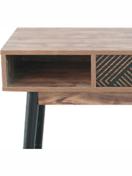 Home Κονσόλα Ξύλινη Μαύρη / Grey / Oak Μ90xΠ35xΥ75εκ.