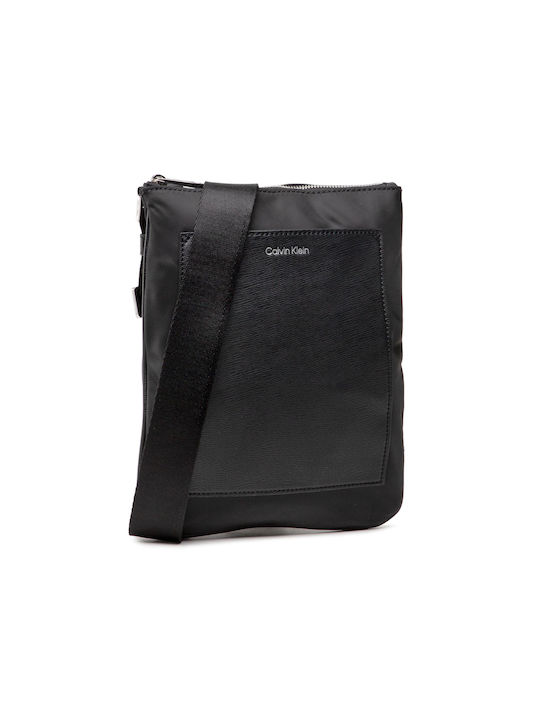 Calvin Klein Classic Repreve Piele Geantă pentru bărbați Umăr / Crossbody Neagră