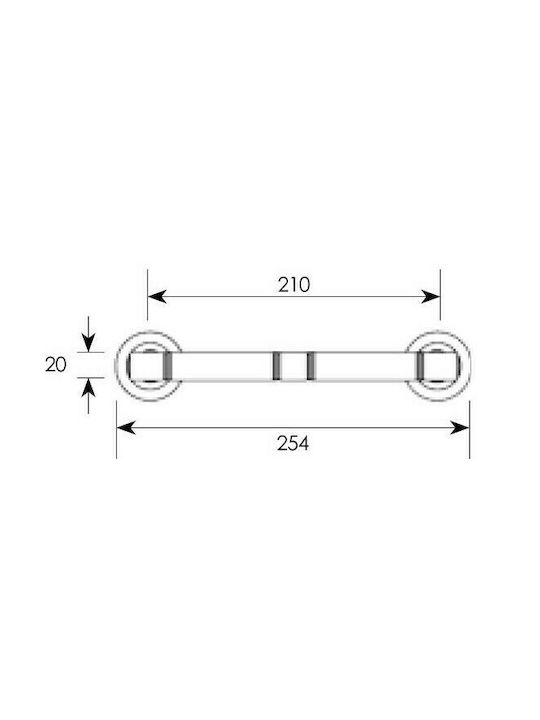 Zogometal Handle Front Door 2161 2161 210mm URL