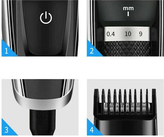 Andowl Professional Rechargeable Hair Clipper Black MQ-6188
