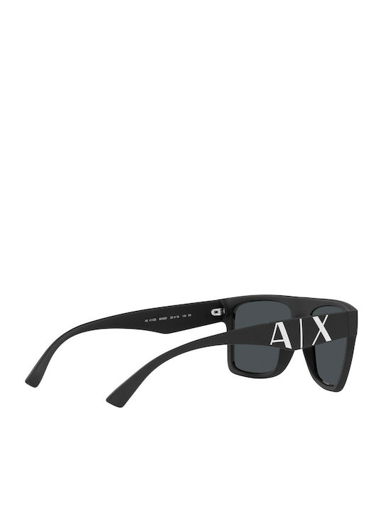 Armani Exchange Men's Sunglasses with Black Horn-Rimmed Frame and Grey Lens AX4113S 807887