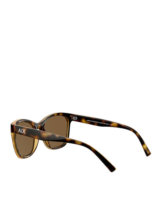 Armani Exchange Unisex Γυαλιά Ηλίου με Καφέ Κοκκάλινο Σκελετό και Χρυσό Καθρέφτη Φακό AX4105S 82135A