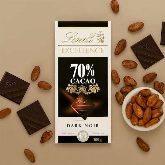 Lindt Excellence Chocolate Dark almond with 70% Cocoa 100gr