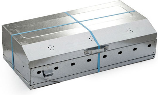 EMC Rostfreier Stahl Holzkohlegrill mit Deckel 75cmx35cm