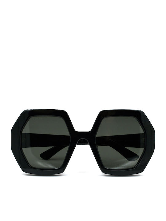 Gucci Damen Sonnenbrille mit Schwarz Kunststoff Gestell und Schwarz Linse GG0772S 004