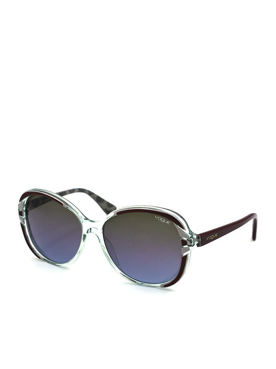 Vogue Women's Sunglasses with Burgundy Acetate Frame and Brown Gradient Lenses VO2735S 1972/48