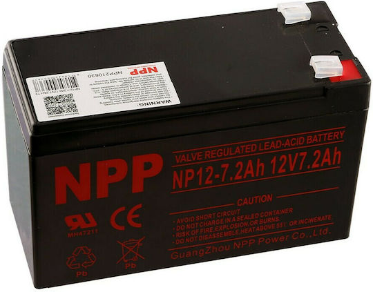 Yes Power NPP NP12-7.2 Μπαταρία UPS με Χωρητικότητα 7.2Ah και Τάση 12V