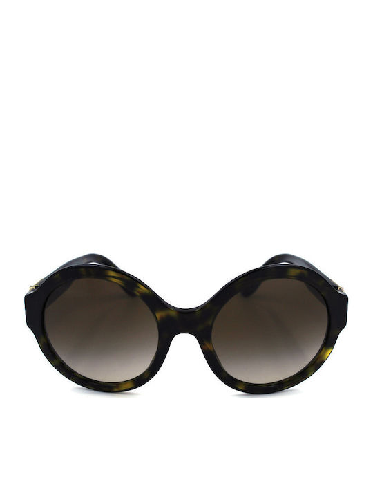 Dolce & Gabbana Women's Sunglasses with Gold Tartaruga Horn-Rimmed Frame and Brown Gradient Lenses DG4331 502/13