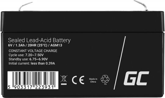 Green Cell Батерия UPS с Капацитет 1.3Ах и Напрежение 6V AGM13 1бр