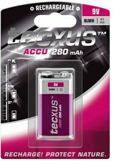 Tecxus Презареждаща батерия 9V Ni-MH 280mAh 1бр