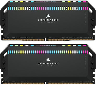 Corsair Dominator Platinum RGB 32GB DDR5 RAM cu 2 module (2x16GB) și Viteză 6200 pentru Desktop