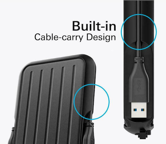 Silicon Power Armor A66 USB-A 3.2 Externe Festplatte 1.0TB 2.5" Schwarze