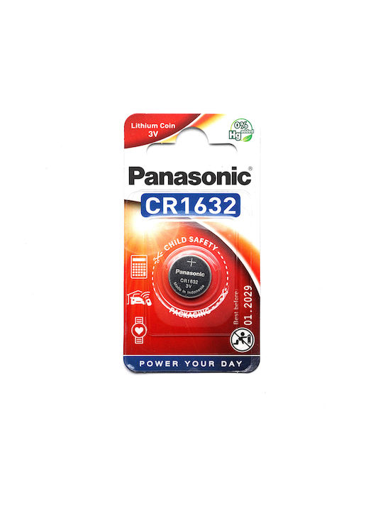 Panasonic Lithium Power Μπαταρία Ρολογιών CR1632 3V 1τμχ
