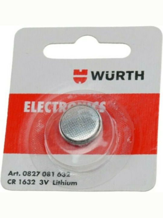 Wurth Batterie Lithium für Uhren CR1632 3V 1Stück
