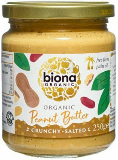 Biona Βιολογικό Vegan Φυστικοβούτυρο Τραγανό Με Θαλασσινό Αλάτι με Θαλασσινό Αλάτι 250gr