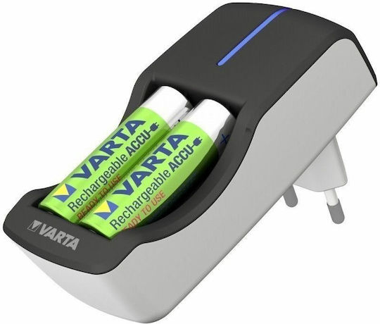 Varta Mini Charger 2 Batterien Ni-Cd/Ni-MH Größe AA/AAA Set mit 2x AA 2100mAh