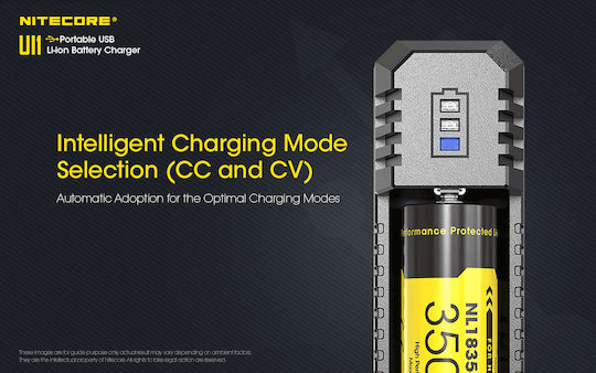 NiteCore UI1 USB Charger Batteries Li-ion Size 18650/16340/26650/14500