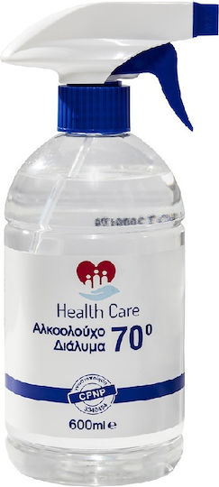 Health Care Aλκοολουχο Υγρό Επιφανειών & Χεριών 600ml Πιστοποιήση Εοφ