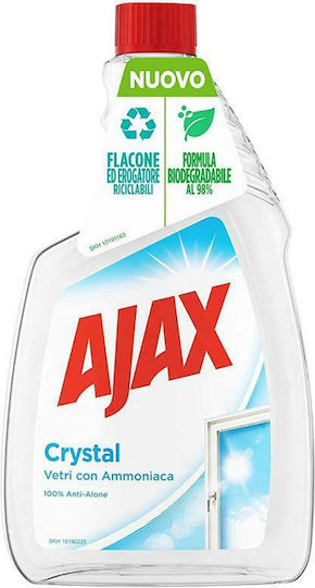 Ajax Crystal Clean Ανταλλακτικό για Καθαριστικό Υγρό Τζαμιών 750ml