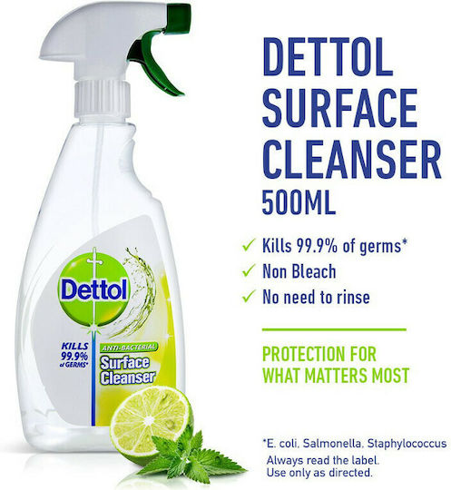 Dettol Καθαριστικό Spray Γενικής Χρήσης με Απολυμαντική Δράση Λάιμ & Μέντα 500ml