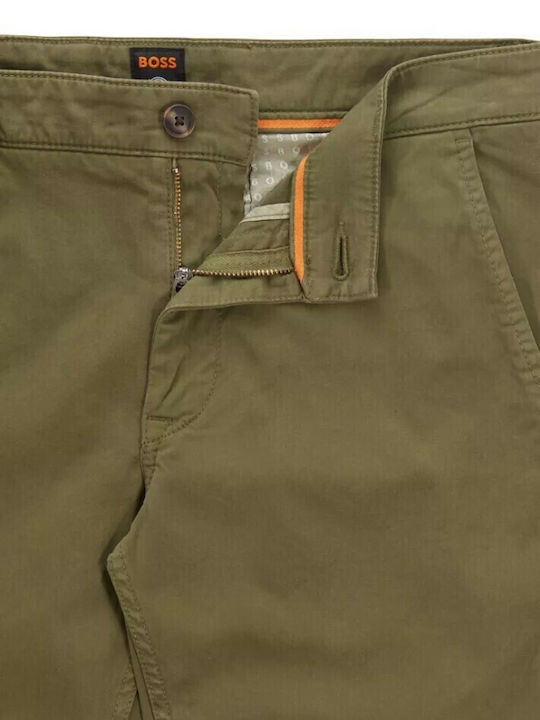 Schino-slim D Ανδρικό Παντελόνι Chino Slim Fit Χακί