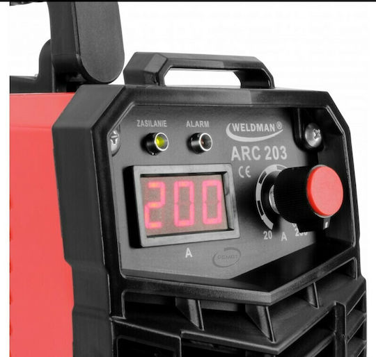 Weldman Weldman ARC-203 Електрожен Inverter ММА с Максимален Ток на Заваряване 200Спецификация и Работен Цикъл 60%