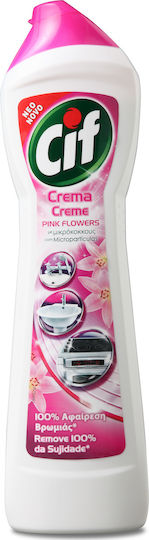 Cif Κρέμα Καθαρισμού Γενικής Χρήσης with Micro Crystals Pink Flower 500ml