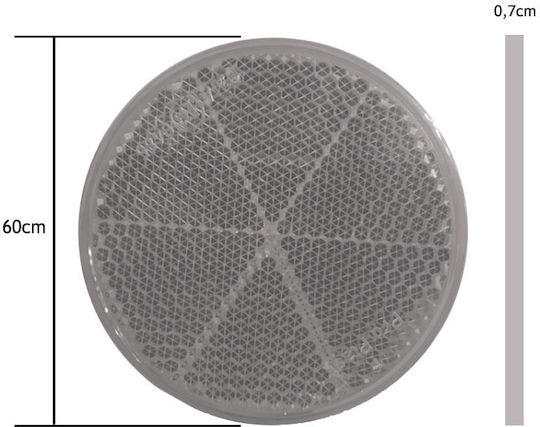Proplast Αντανακλαστικό Αυτοκόλλητο Στρόγγυλο 60mm Πορτοκαλί 1τμχ Proplast