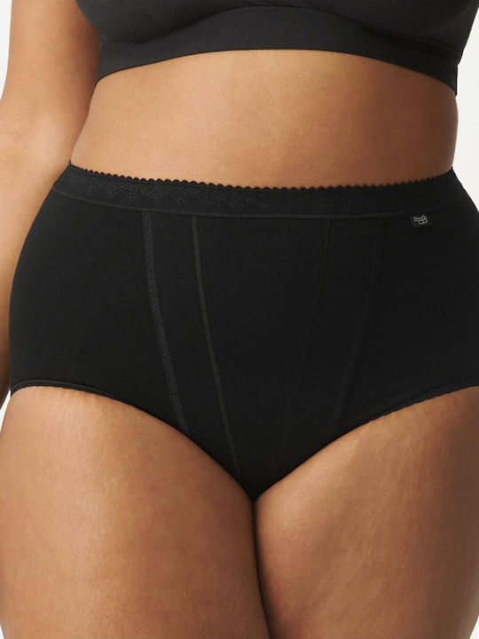Control Maxi Talie înaltă Femeie Boxer Negru