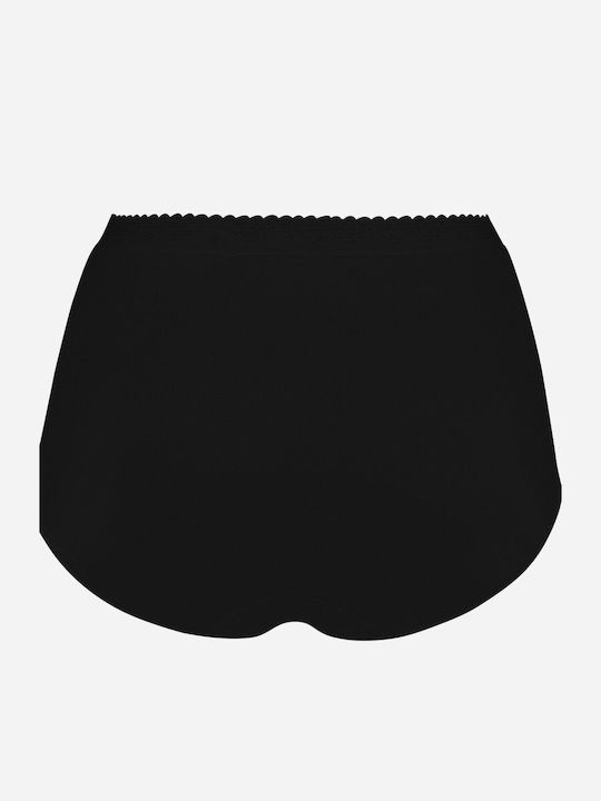 Control Maxi Talie înaltă Femeie Boxer Negru