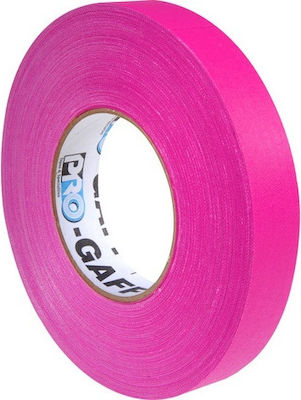 Pro Tapes Gaff Neon Pink Αυτοκόλλητη Υφασμάτινη Ταινία Ροζ 24mmx25m