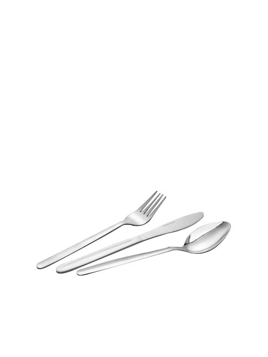 GTSA Metallic Table Fork Set Silver Όλγα 18.9cm 24pcs