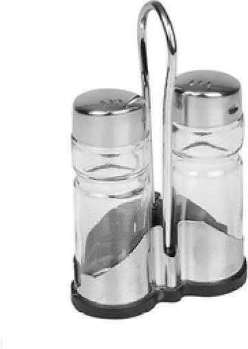 Venus Salt and Pepper Set Glass with Stand 2pcs