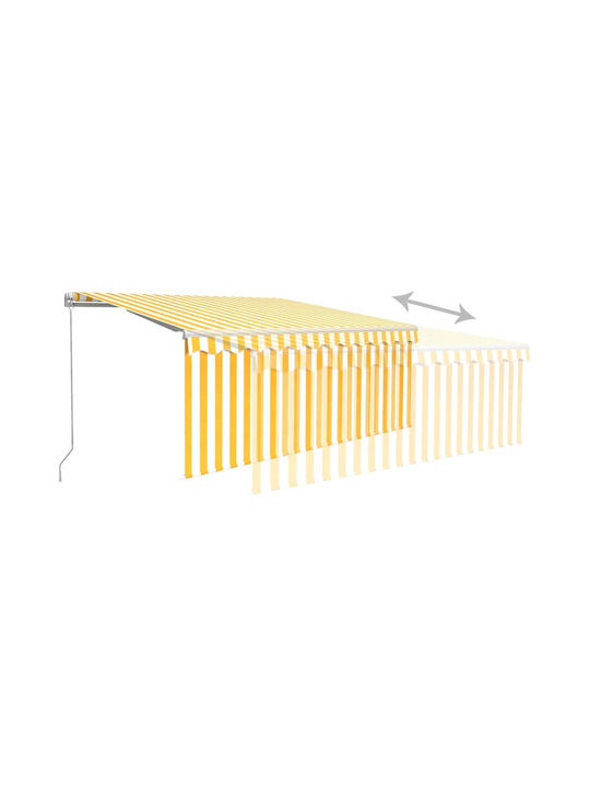 vidaXL Τέντα Βεράντας Κίτρινο / Λευκό 3x2.5m