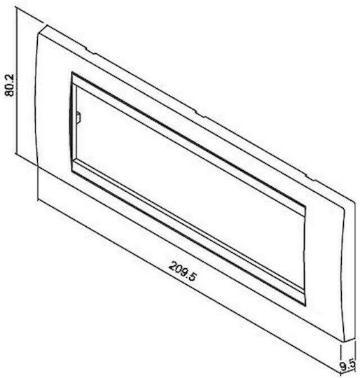 Geyer Switch Frame 7 Positions Horizontal Installation in White Color 707001G