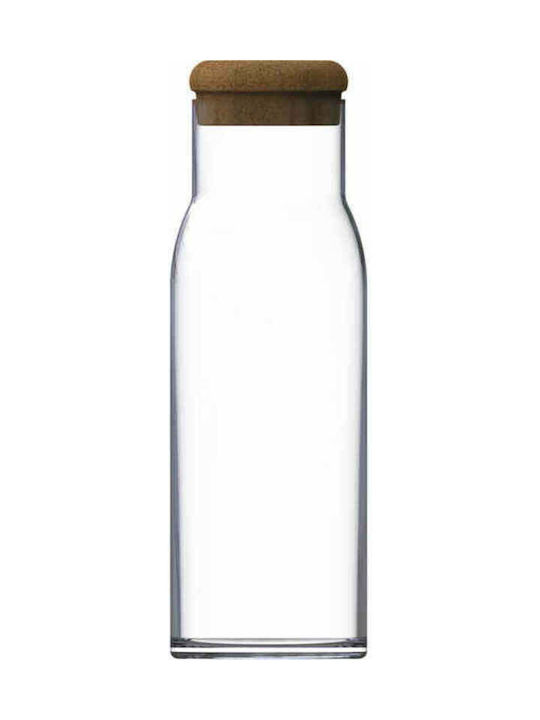 Luminarc Glass Water Bottle with Cork Transparent 1000ml