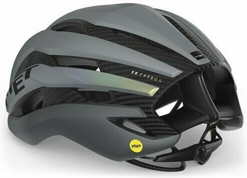 MET Trenta 3k Carbon Road Bicycle Helmet with MIPS Protection Gray