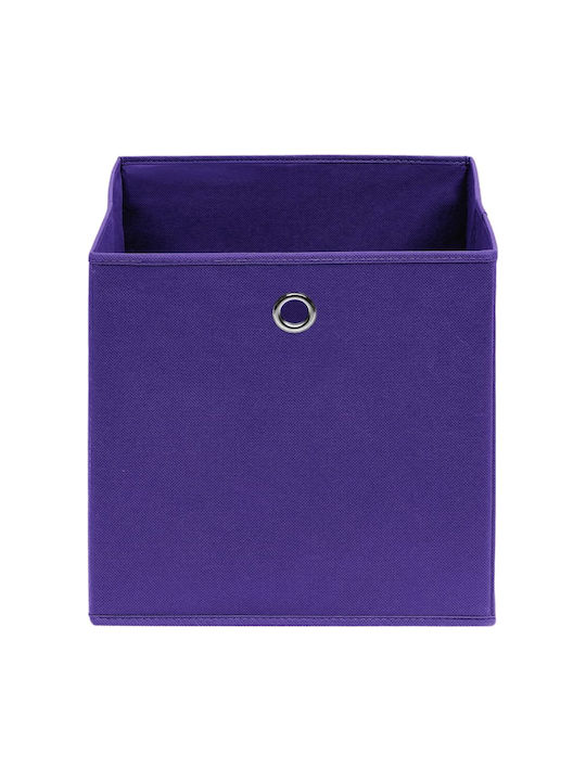 vidaXL Fabric Storage box Purple 28x28x28cm 4pcs