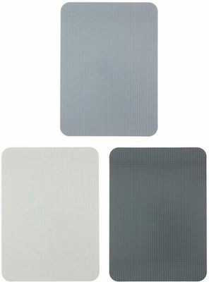 Alpina Rectangular Plastic Chopping Board Set White 3pcs