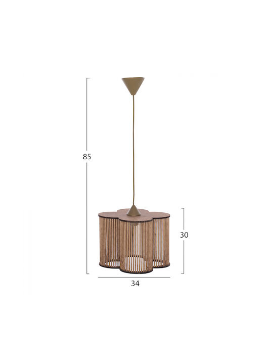 HomeMarkt Pendant Light Single-Light for Socket E27 Beige